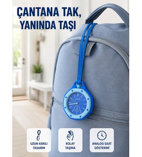 Çanta ve Anahtarlık İçin Askılı Analog Taşınabilir Charm Saat Mi