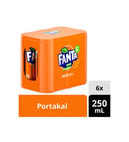 Fanta Portakal Aromalı Gazoz 6x250 Ml Kutu