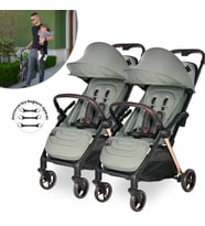 Lorelli Loret Otomatik Katlanan Kabin Boy & İkiz Bebek Arabası - Green (Standart)