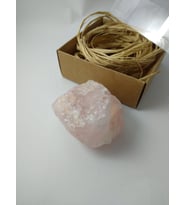 PEMBE KUVARS TAŞI BİBLO/ HAM DOĞALTAŞ BİBLO (123 gr)