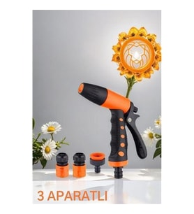 ModaCar Sulama Tabancası Seti Basınçlı 3 Aparatlı
