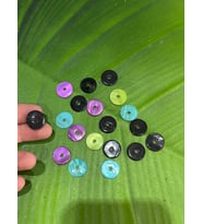1 CM 19 ADET DELİKLİ DESEF CAM TAKI BONCUĞU