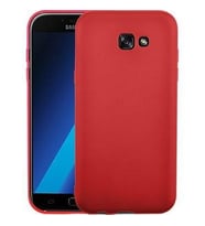Galaxy A5 2017 ile Uyumlu Silikon Kılıf Kırmızı
