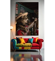 SOLİST KEDİ 1 :)Ev Duvar Salon Güzellik Salonu Ofis Dükkan Dekarasyon Kanvas Tablo (Çok Renkli)