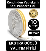 Premium Kapı Pencere Soğuk Toz Geçirmez İzolasyon Fitili Kendinden Yapışkanlı Isı Yalıtım 2x5=10 mt