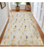 Rovigo Home Dijital Baskı Yıkanabilir Kaymaz Taban Salon Halısı Ve Yolluk RV086-FNL373 (Sarı)