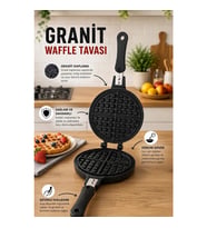 Piev Pratik Çift Taraflı Ocak Üstü Döküm Waffle Tavası
