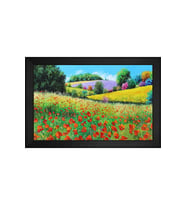 Manzara Temalı Kanvas Tablo 50 x 70 cm Siyah Çerçeve