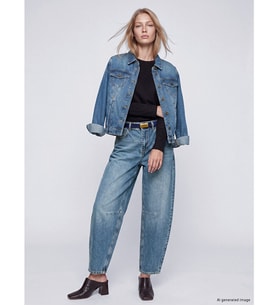 LCW Jeans İndigo Barrel Fit Kadın Jean Pantolon