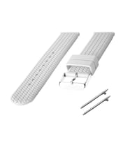 Fado 22  mm Akıllı Pimli  silikon  Baskılı Desenli Beyaz Saat Kordonu Kayışı(78)