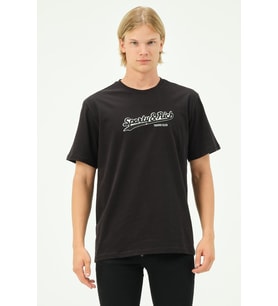 Erkek Nakış Baskılı Spor Oversize Tişört Tshirt.