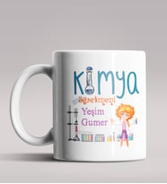 Kişiye Özel Kimya Öğretmeni Temalı Beyaz Renk Kupa Bardak