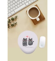 Aşık Kediler Desenli Bilek Destekli Mouse Pad