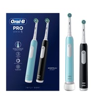 Oral-B Pro Series 1 İkili Siyah ve Mavi Şarjlı Diş Fırçası
