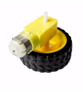 Robot Tekerlek Ve Dc Motor Seti 200Rpm Araba Robot Akılı Araç