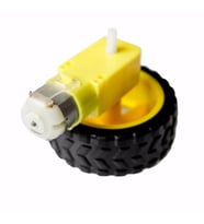 Robot Tekerlek Ve Dc Motor Seti 200Rpm Araba Robot Akılı Araç