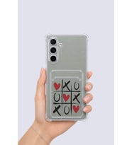 Samsung Galaxy A54 Kartlıklı XoXO Desenli Kılıf - GLST3988-4492