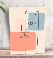 BK Gift Picasso Style Tasarımlı Dekoratif Mini Kanvas Tablo 15x20cm-7
