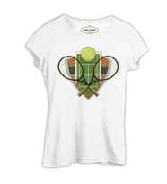 Tenis - Raket 2 Beyaz Kadın Tshirt