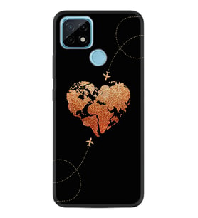 Realme C11 C21 C21Y C25Y C11 2021 Kılıf Desemli Silikon Plane Heart 1721