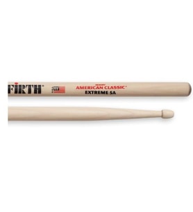 Vic Firth X5A American Classic Extreme 5A Baget (Profesyonel) Standart 5A'dan Daha Uzun (Extreme) Tasarım, Daha Fazla Erişim (Reach) ve Vuruş Gücü, Amerikan Hickory Ağacı