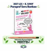 SİNAN KUZUCU YAYINLARI 2027 Lgs 8.sınıf Paragraf Soru Bankası Kurşun Kalem Hediyeli