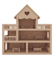 ucuzahsaphobi Oyun Evi Ham Ahşap MDF C002