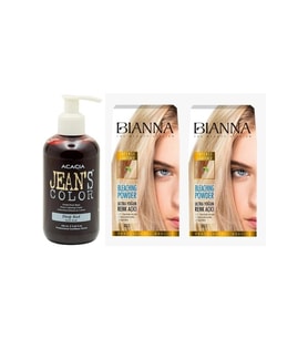 Jeans Color Saç Boyası Koyu Kızıl 250 Ml + Bianna Açıcı 2 Paket
