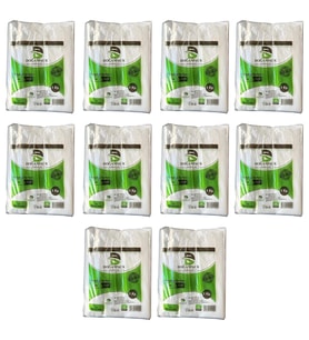 Doğanpack Şeffaf Naylon 2 lik 23x36 Cm. Bakkaliye Poşeti Torbası - 1 Kg. - Ort. 190 Adet - 10 Paket