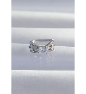 Pirinç Gümüş Renk Zirkon Taş Kaplama Earcuff Küpe 5886 - HEP-9293-8866