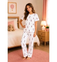 Kız Çocuk Pamuklu Milan Kumaş Pijama Takımı 8-16 Yaş 12699HC MODANINO