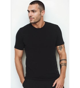 T9569 DEWBERRY BİSİKLET YAKA ERKEK T-SHIRT-SİYAH