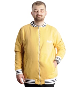 Mode XL Büyük Beden Erkek Kolej Mont Süper 22614 Hardal