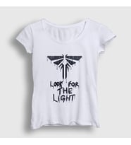 Presmono Kadın Beyaz Look For The Light The Last Of Us T-Shirt 522879tt (Beyaz)