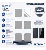 SChitec Apple 1-2-3 Uyumlu Ön Yüzey Mat Hidrojel Ekran Koruyucu