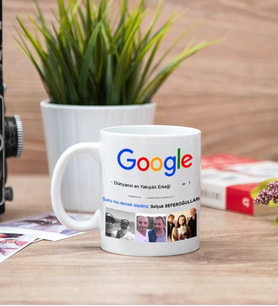 4 Fotoğraflı Kişiye Özel Google Kupa Bardak Erkek