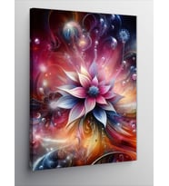 Kanvas Tablo Lotus Çiçeği Ve Işıltılar