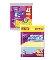 Mikrofiber Temizlik Bezleri 8'li ve 5'li Paket