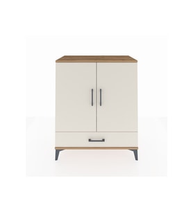 Hyperion Şifonyer 3 Raflı Tek Çekmeceli 2 Kapaklı 88x44x106 Çam-Aytaşı