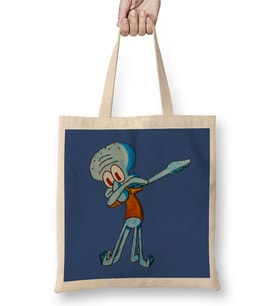 Dab Squidward Bez Çanta Uzun Saplı