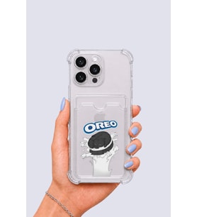 iPhone 16 Pro Max Kartlıklı OREO Desenli Kılıf