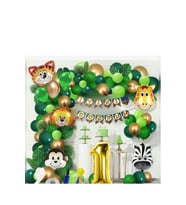 Çıtıpıtıstore 1 Yaş Safari Temalı Folyo Lüks Zincir Balon Seti