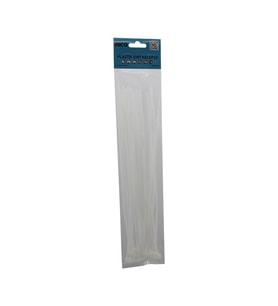 25PCS BEYAZ 3.6X300MM PLASTİK CIRT KELEPÇE (5680)