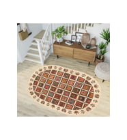 Eliana Home Baskılı, Yıkanabilir Kaymaz Taban Oval Halı TYC00515952935 100x150 cm (Kırmızı)