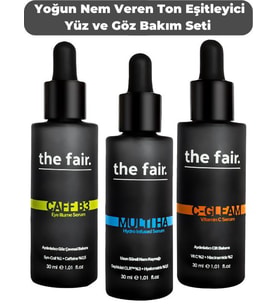 the fair. Yoğun Nem Veren & Ton Eşitleyici  Vegan Yüz ve Göz Çevresi Bakım Seti