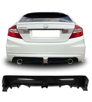 Honda Civic FB7 Mugen RR Arka Ek Difüzör Siyah Plastik 2012-2016 Arka-difizör-bodykit-ek-karlık