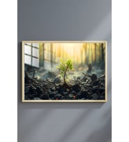 Doğa Çerçeveli Metal Poster Tablo