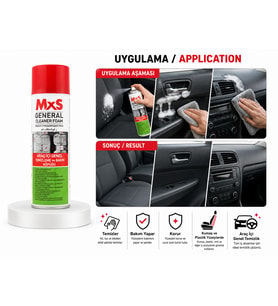 MxS Araç İçi Genel Temizleme ve Bakım Köpüğü 500 ml - General Cleaner Foam
