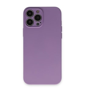Apple İphone 13 Pro Kılıf Nano İçi Kadife Silikon - Koyu Lila