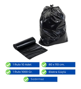 Newtechplast Endüstriyel Kalın Jumbo Çöp Torbası 1000 gr.x1 Rulo